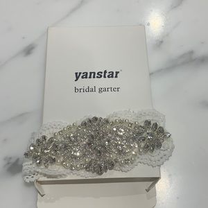 Bedazzled bridal garter